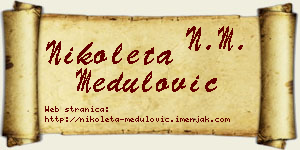 Nikoleta Medulović vizit kartica